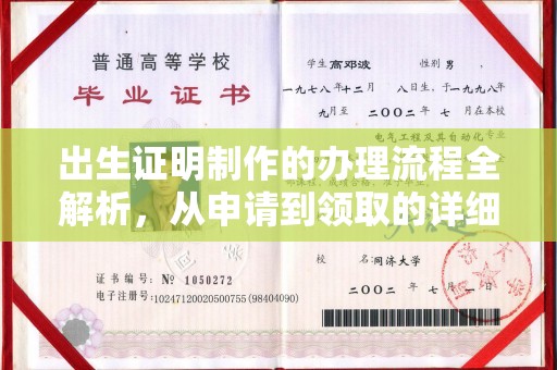 廉江出生证明制作的办理流程全解析，从申请到领取的详细指南